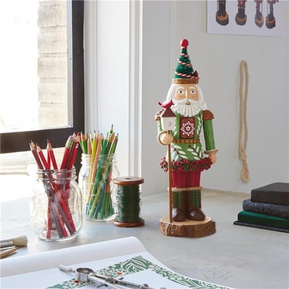 Noble Nutcracker Figure, Christmas Decoration 4.75x13.75x4.5 Inches - Picture 1 of 4